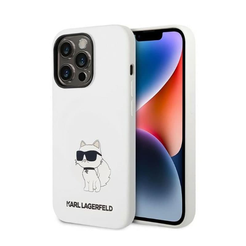 Karl Lagerfeld Silicone NFT Choupette - Case for iPhone 14 Pro Max (White) 1