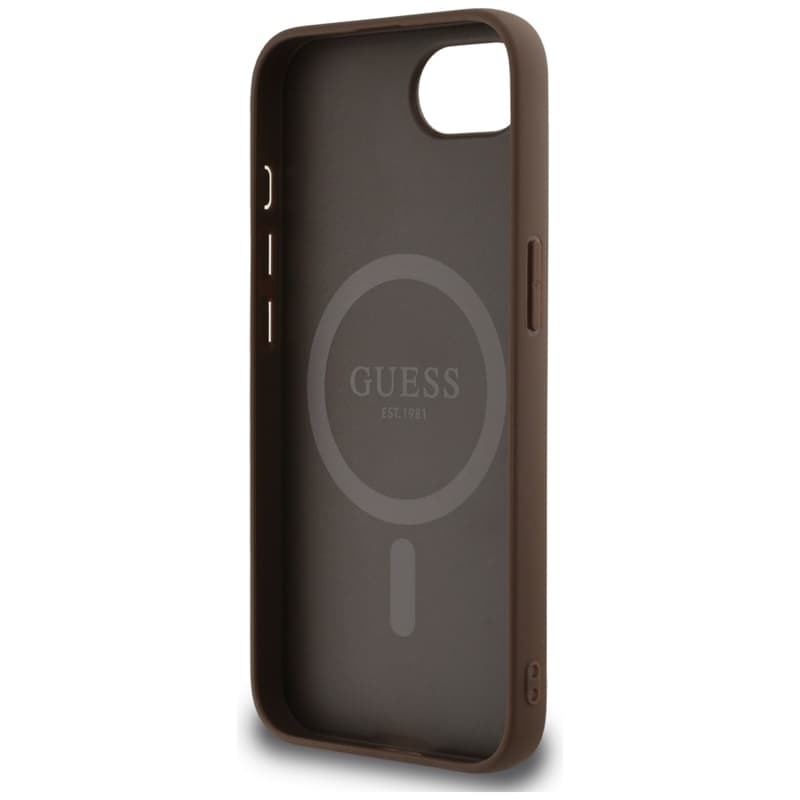 Guess 4G Circle Classic Logo MagSafe - Case for iPhone 16e (brown) 7