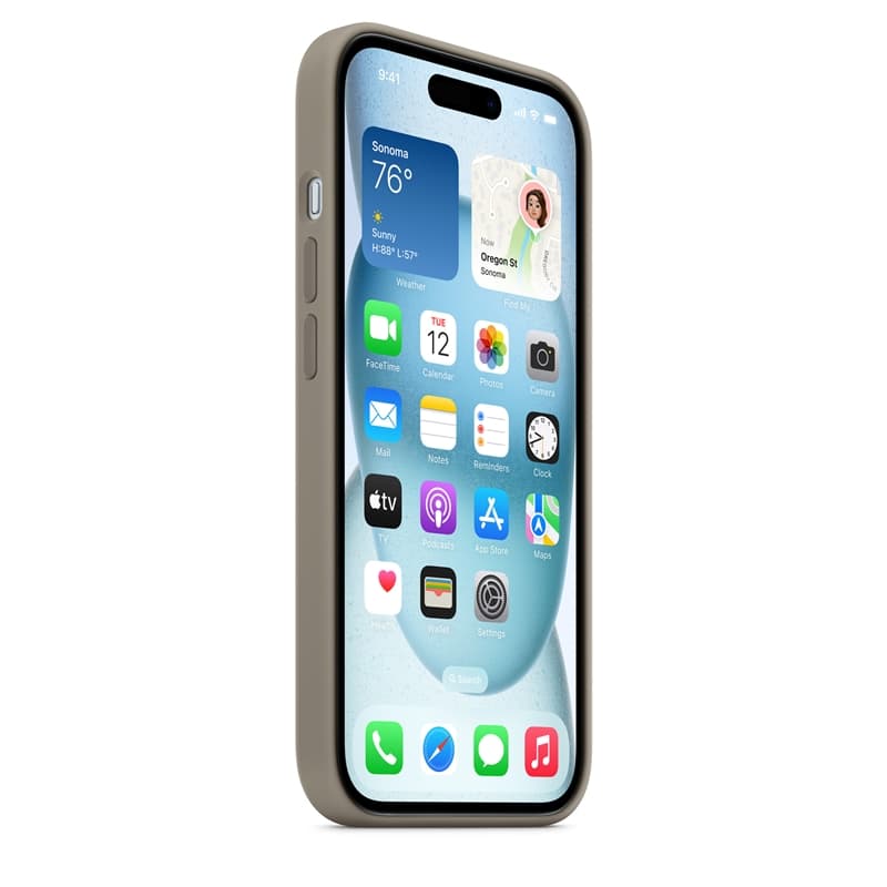 Apple Silicone Case – Silicone Case with MagSafe for iPhone 15 (Clay) 7