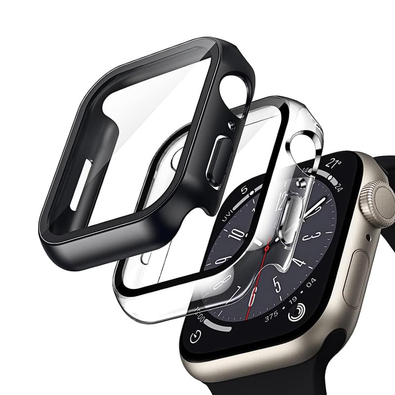 Crong Hybrid Watch Case - Case with Glass for Apple Watch 41mm (Clear) 4
