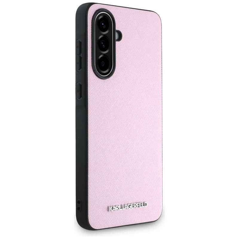 Karl Lagerfeld Saffiano Metal Logo - Case for Samsung Galaxy A56 5G (pink) 3