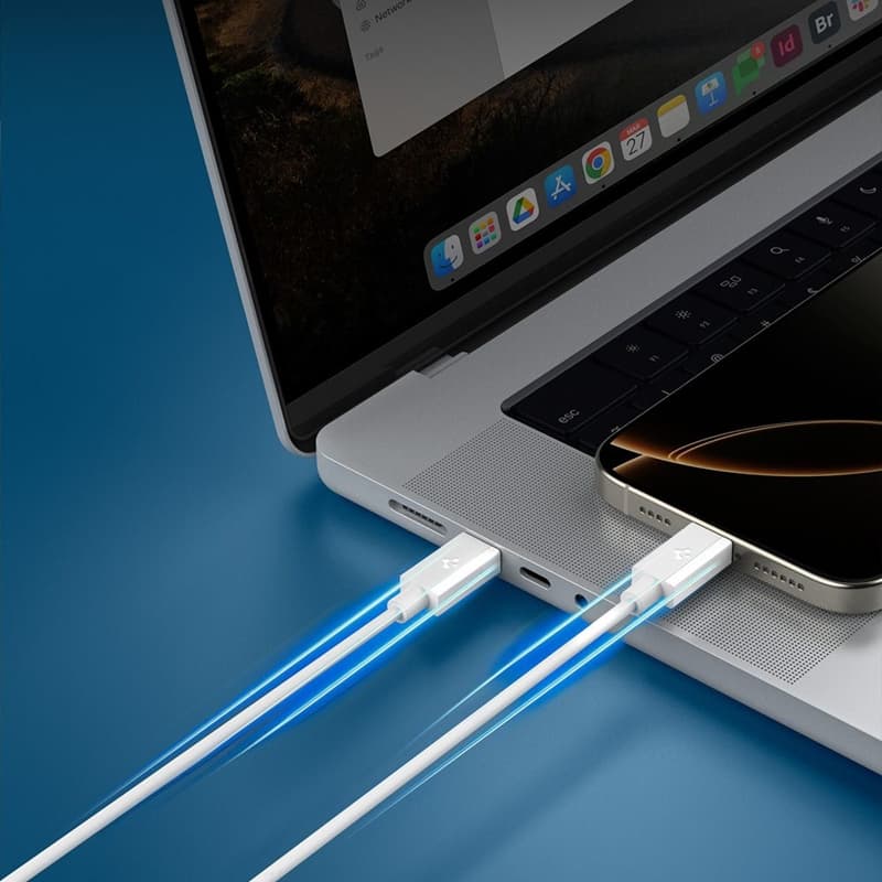 Spigen EB6010CC Essential - USB-C to USB-C Cable PD 60W 1m (White) 7