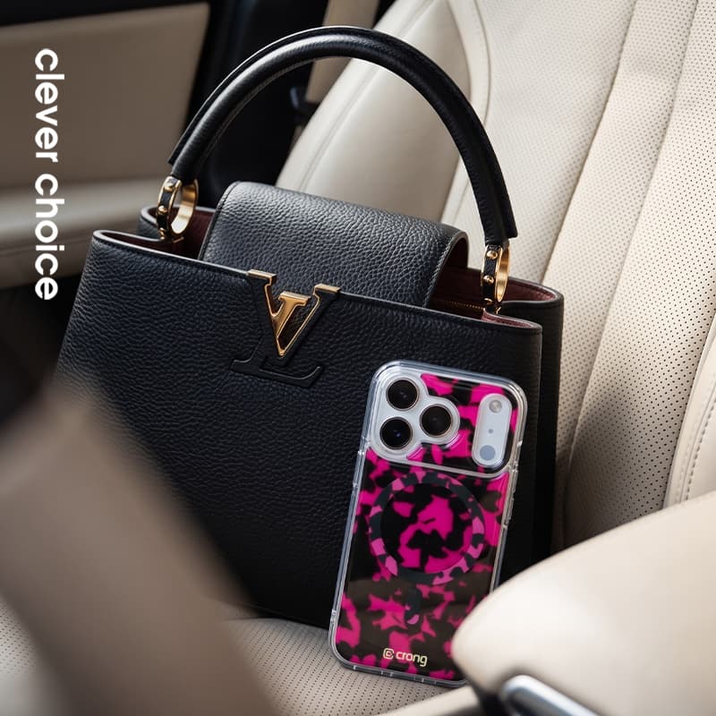Crong Deluxe MAG Cover - iPhone 17 Pro MagSafe Case (Pink Tortoise) 6