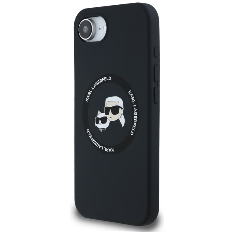 Karl Lagerfeld Silicone Karl & Choupette Heads MagSafe - Case for iPhone 16e (black) 2
