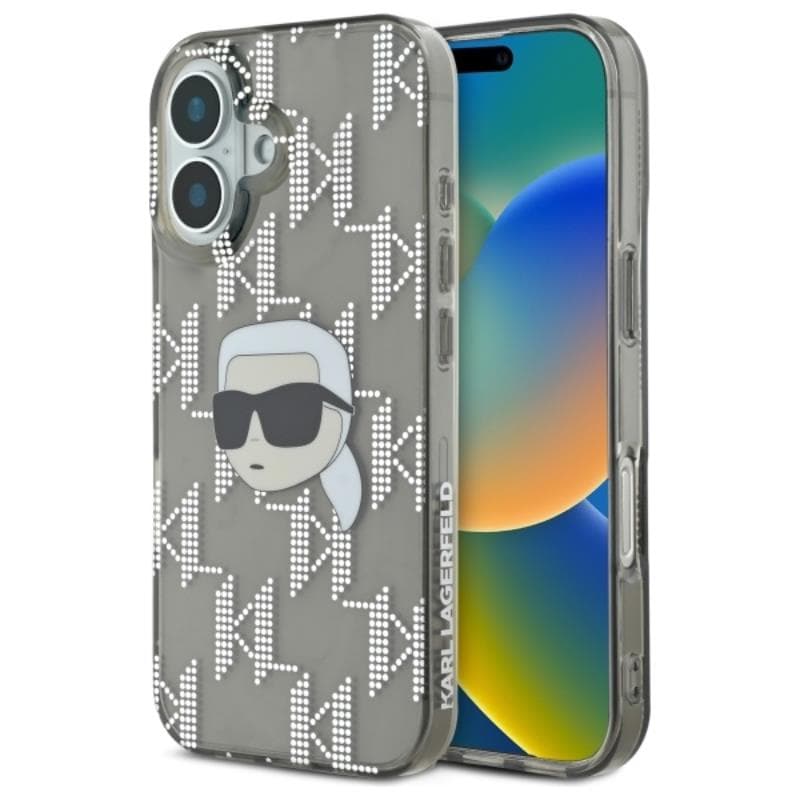 Karl Lagerfeld IML Karl Head Electroplated - Case for iPhone 16 (black) 1