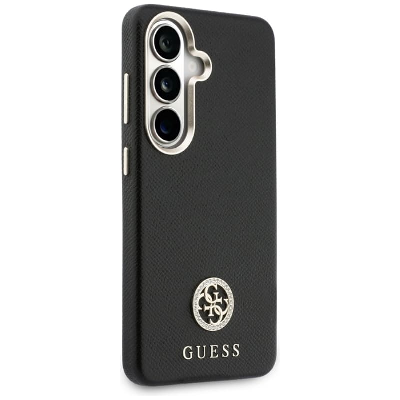 Guess Rhinestone Round Logo MagSafe - Samsung Galaxy S26 Case (Black) 4