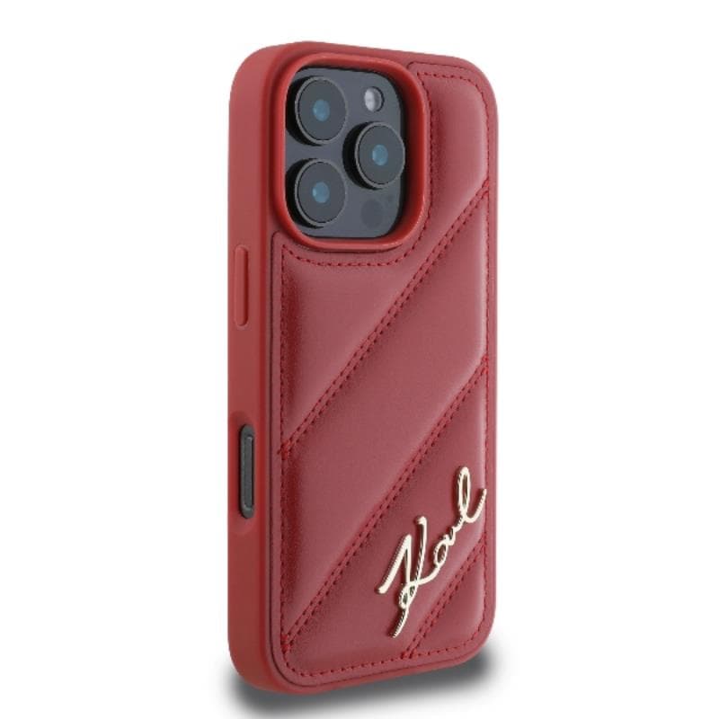 Karl Lagerfeld Quilted Signature - Case for iPhone 16 Pro Max (red) 4