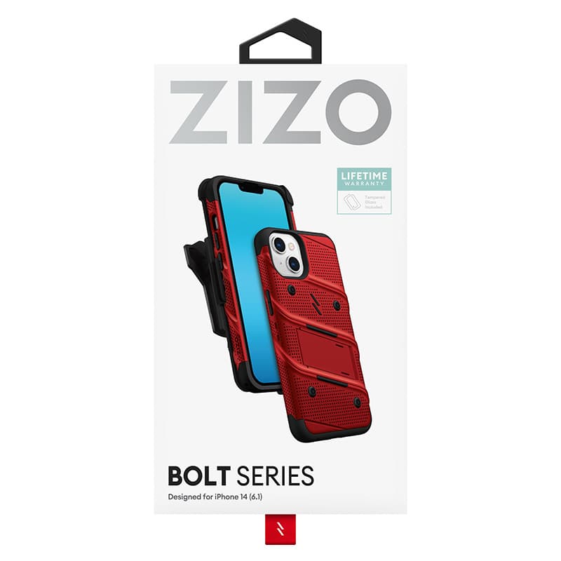ZIZO BOLT Series - Case for iPhone 14 (Red) 7