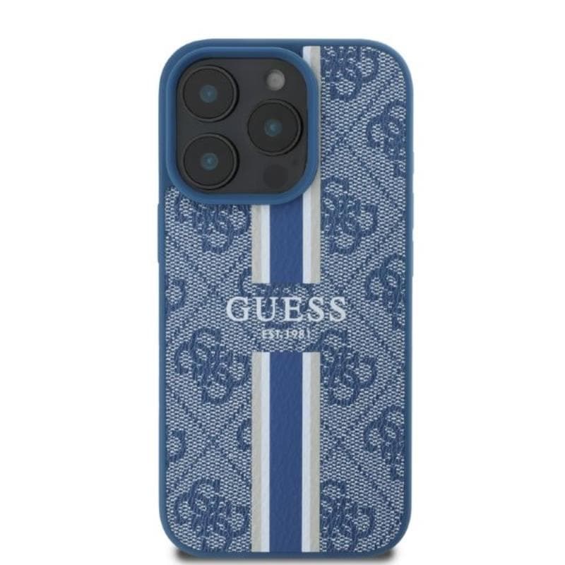 Guess 4G Printed Stripes MagSafe - Case iPhone 16 Pro Max (blue) 3