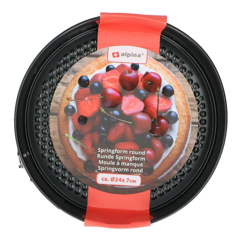 Alpina - Round baking tin / cake tin with non-stick coating 24x7 cm (black) 4
