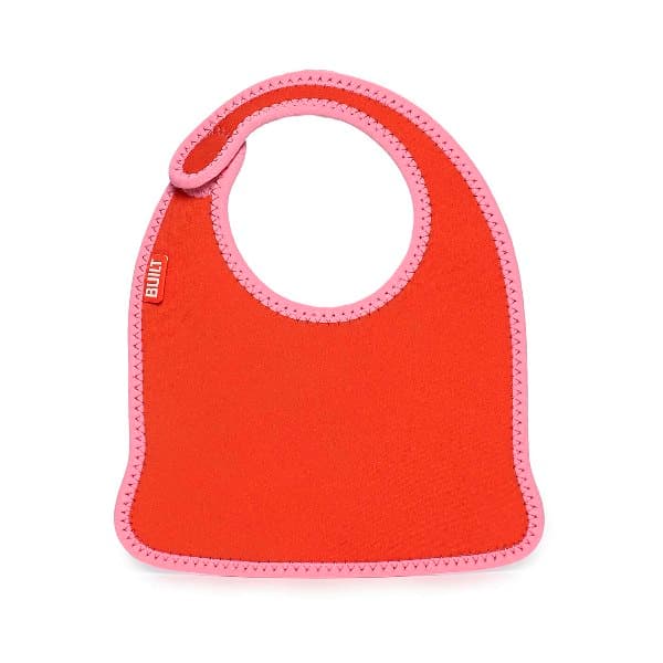 BUILT Mess Mate Set of 2 baby bib (Baby Pink Stripe) 3