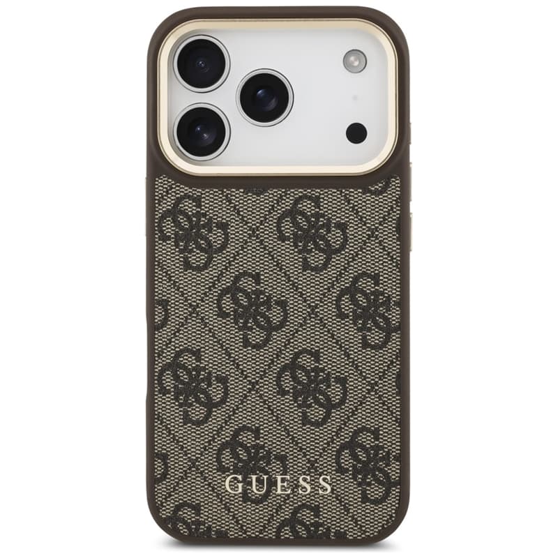 Guess Bundle Pack MagSafe 4G - Case + MagSafe Wallet Set for iPhone 17 Pro (Brown) 3