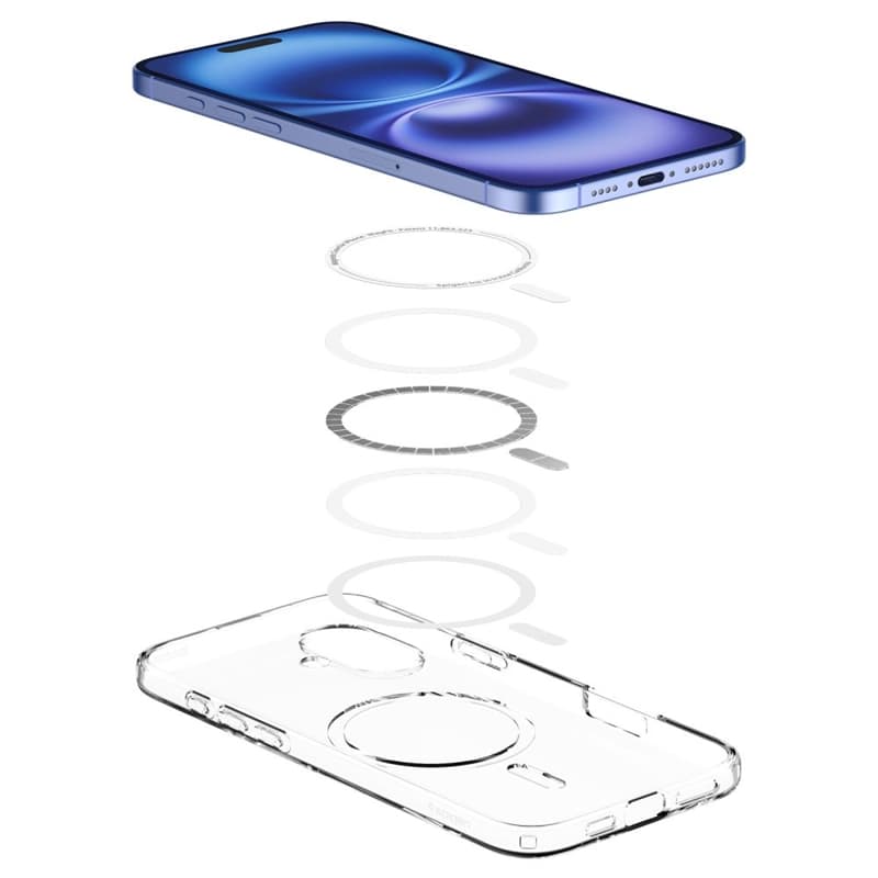 Spigen Liquid Crystal Mag MagSafe - Case for iPhone 16 (Clear) 5