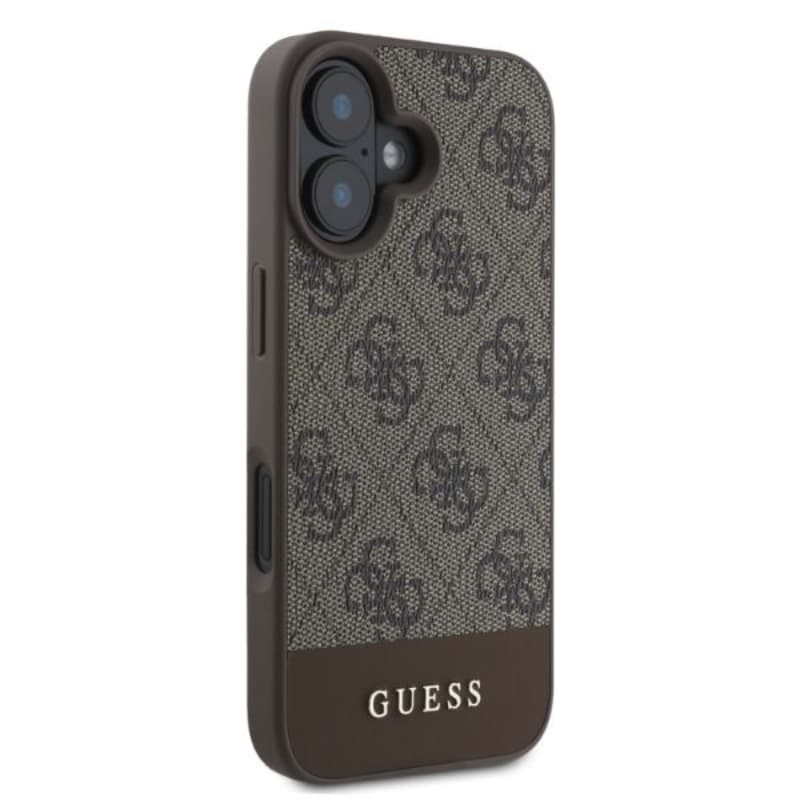 Guess 4G Bottom Stripe - Case for iPhone 16 (brown) 4