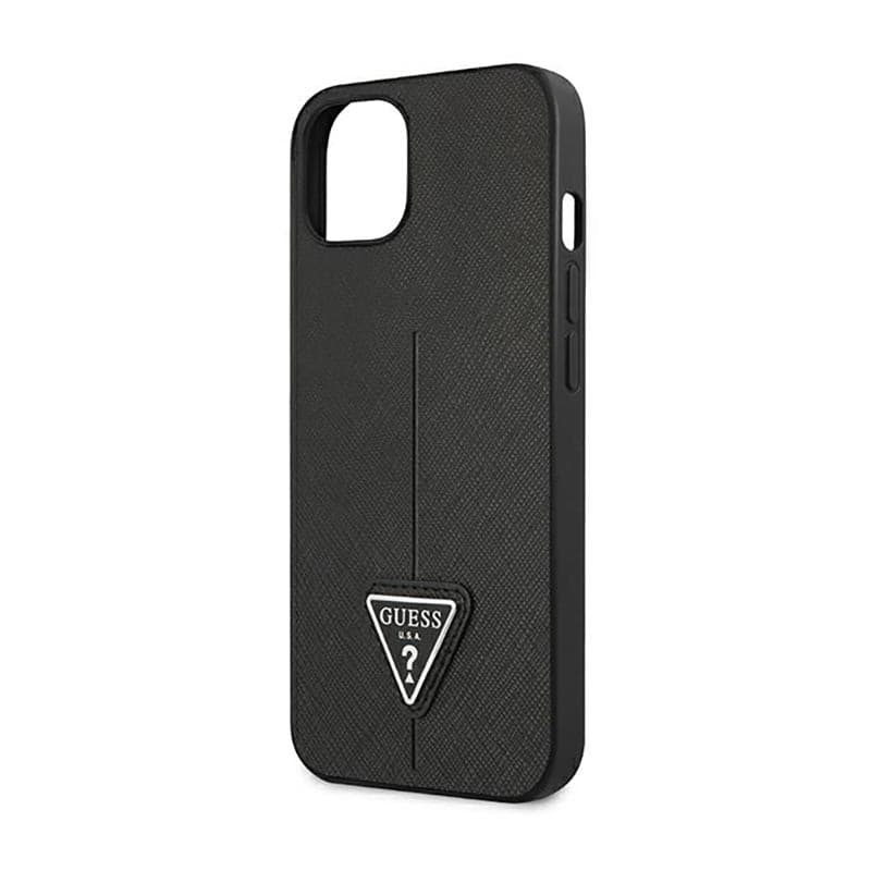 Guess Saffiano Triangle Logo Case - Case for iPhone 14 Plus (Black) 6