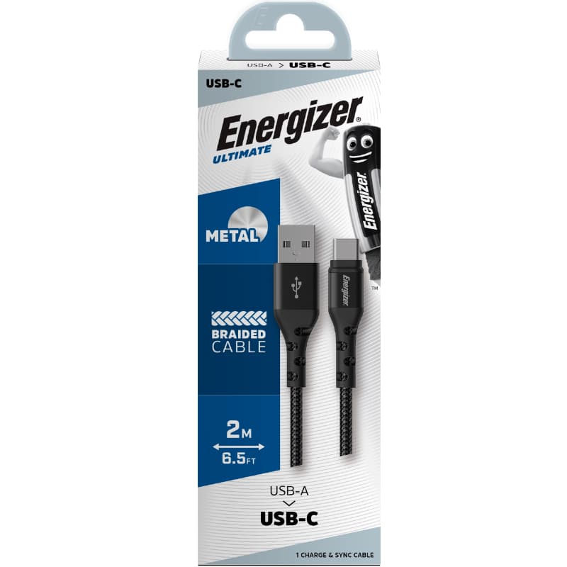 Energizer Ultimate - USB-A to USB-C connecting cable 2m (Black) 3