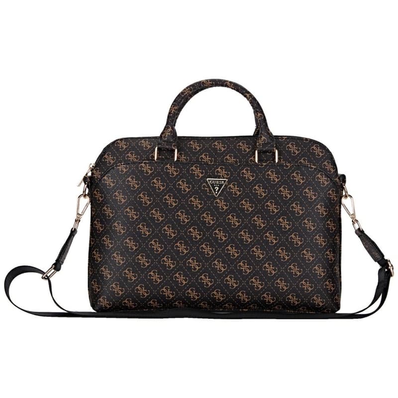 Guess New 4G Zipper Pocket Triangle Logo - Laptop Bag 15" (black)
