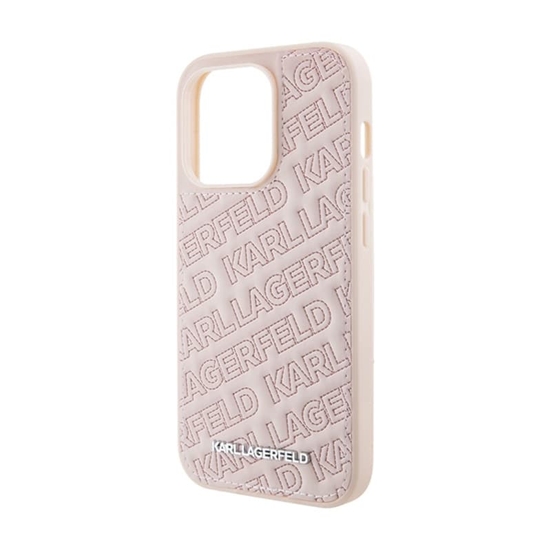 Karl Lagerfeld Quilted K Pattern - iPhone 15 Pro Max Case (pink) 6