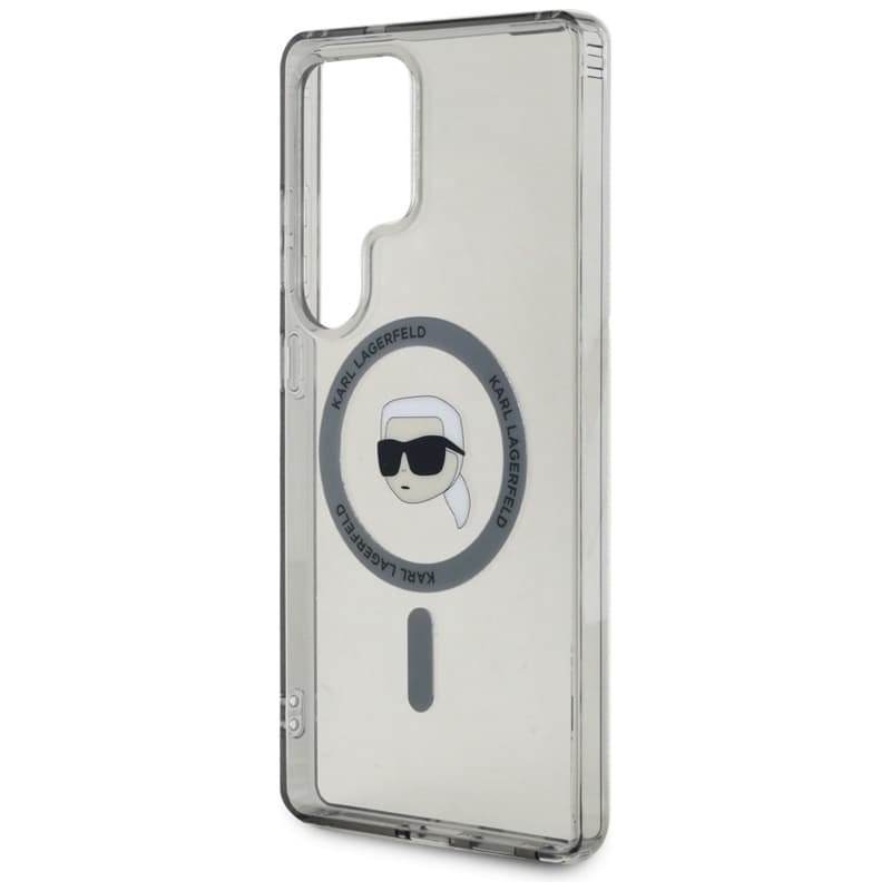 Karl Lagerfeld Button Karl Head Printed Logo MagSafe - Case for Samsung Galaxy S25 Ultra (Black) 6