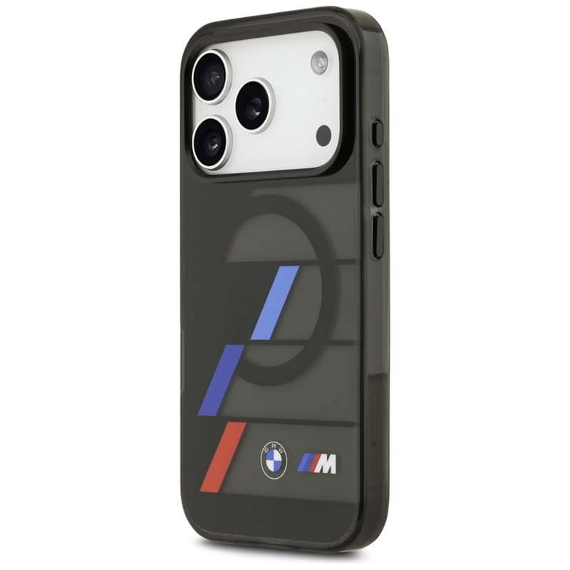 BMW M IML Metal Buttons Tricolor Lines MagSafe - Case iPhone 17 Pro Max (black) 2