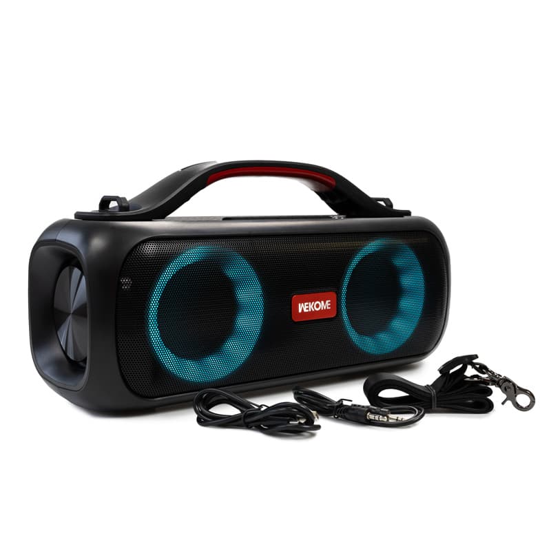WEKOME D38 Yinla Series - V5.0 30W RGB LED Portable Wireless Bluetooth Speaker (Black) 4