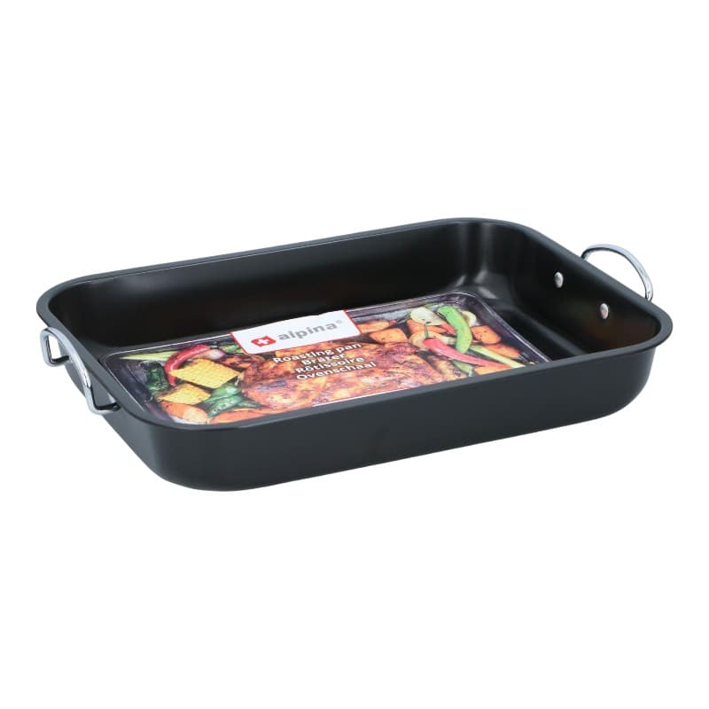 Alpina - Roasting and stewing pan with handles and non-stick coating 39x29x6 cm 2