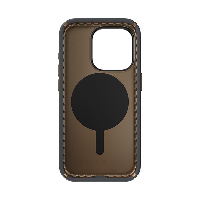 Speck Presidio2 Pro Magsafe - iPhone 15 Pro Case (Charcoal Gray / Cool Bronze / White) 6