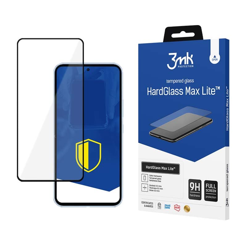 3mk HardGlass Max Lite - Tempered Glass for Samsung Galaxy A54 5G (Black) 1