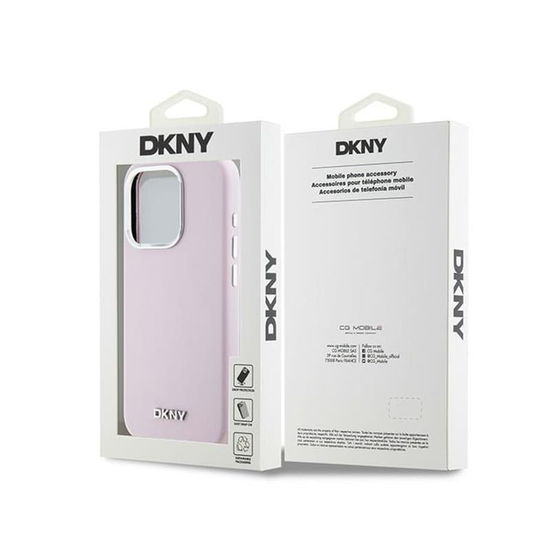 DKNY Liquid Silicone Small Metal Logo MagSafe - Case for iPhone 14 Pro (pink) 8