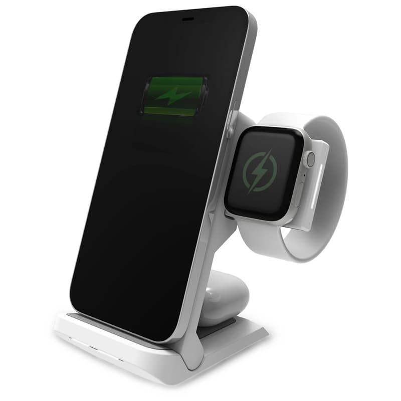 STM ChargeTree Go 3-in-1 Charging Station for Phone, AirPods, Apple Watch - White 4