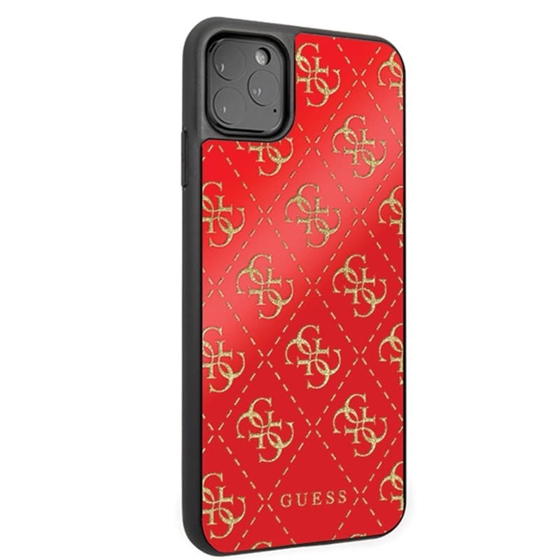 Guess Double Layer Glitter Case Peony G - Case for iPhone 11 Pro Max (Red) 5