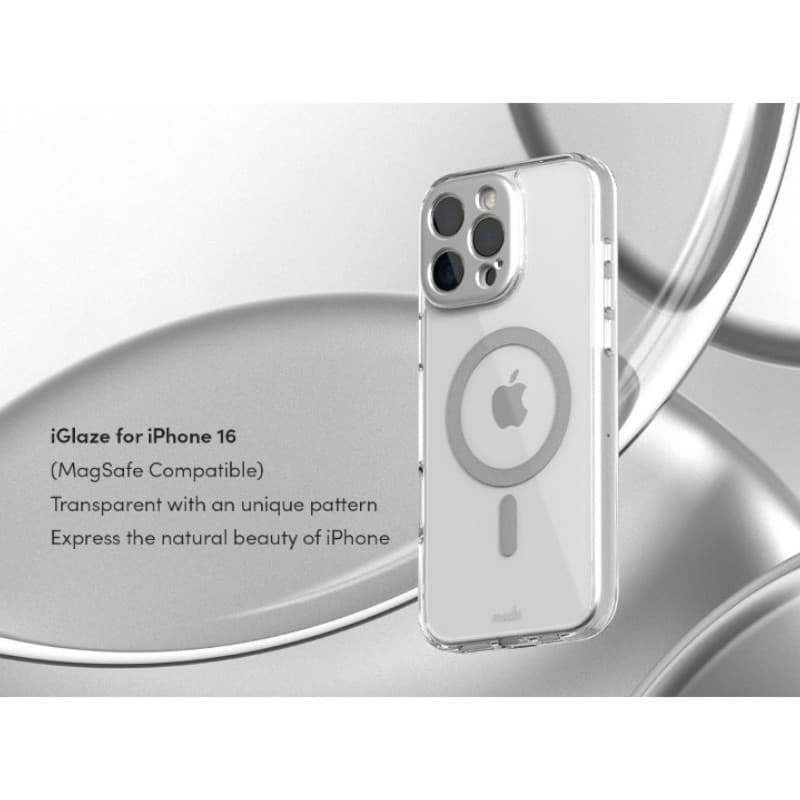 Moshi iGlaze MagSafe - Case for iPhone 16 (Luna Silver) 3