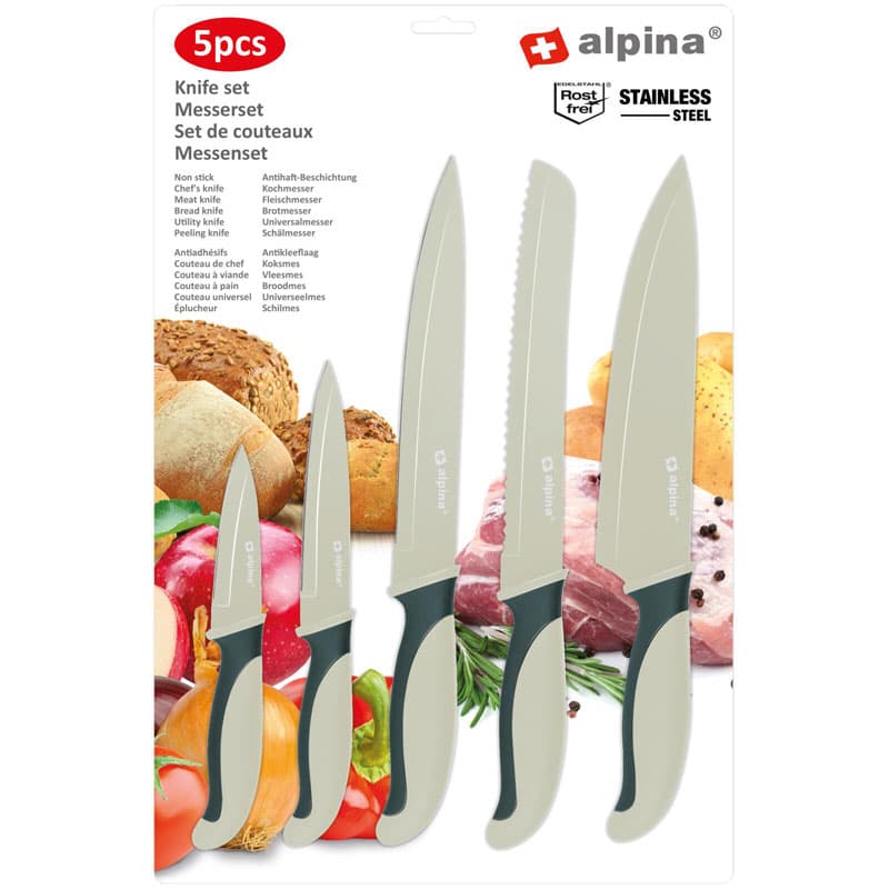 Alpina - Stainless steel knife set (Green) 2