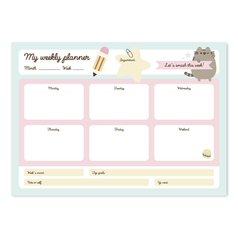 Pusheen - Weekly Planner from the Foodie Collection 54 A4 Pages 1