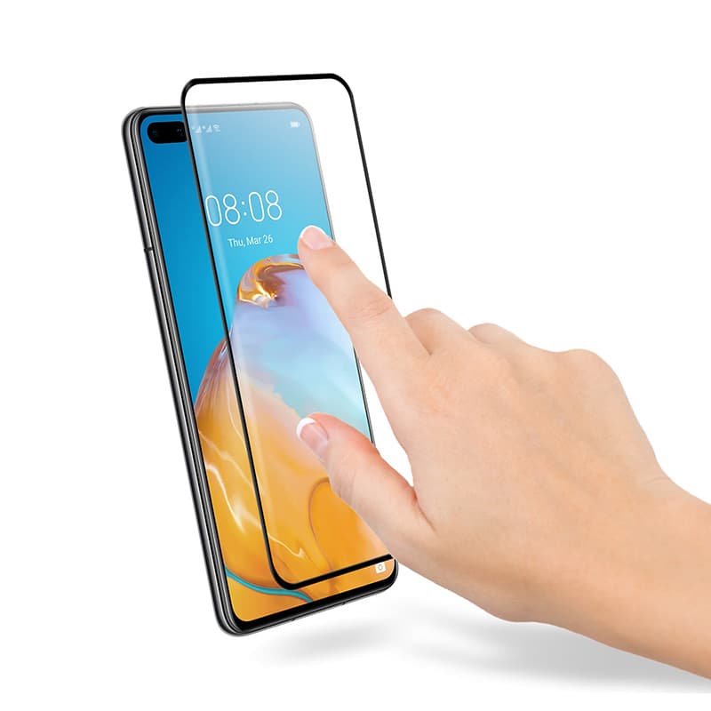 Crong 3D Armor Glass – 9H tempered glass for the entire Huawei P40 screen + installation frame 6
