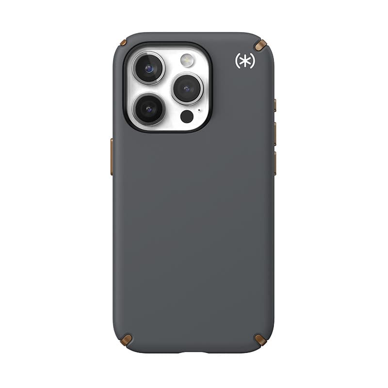 Speck Presidio2 Pro Magsafe - iPhone 15 Pro Case (Charcoal Gray / Cool Bronze / White) 7