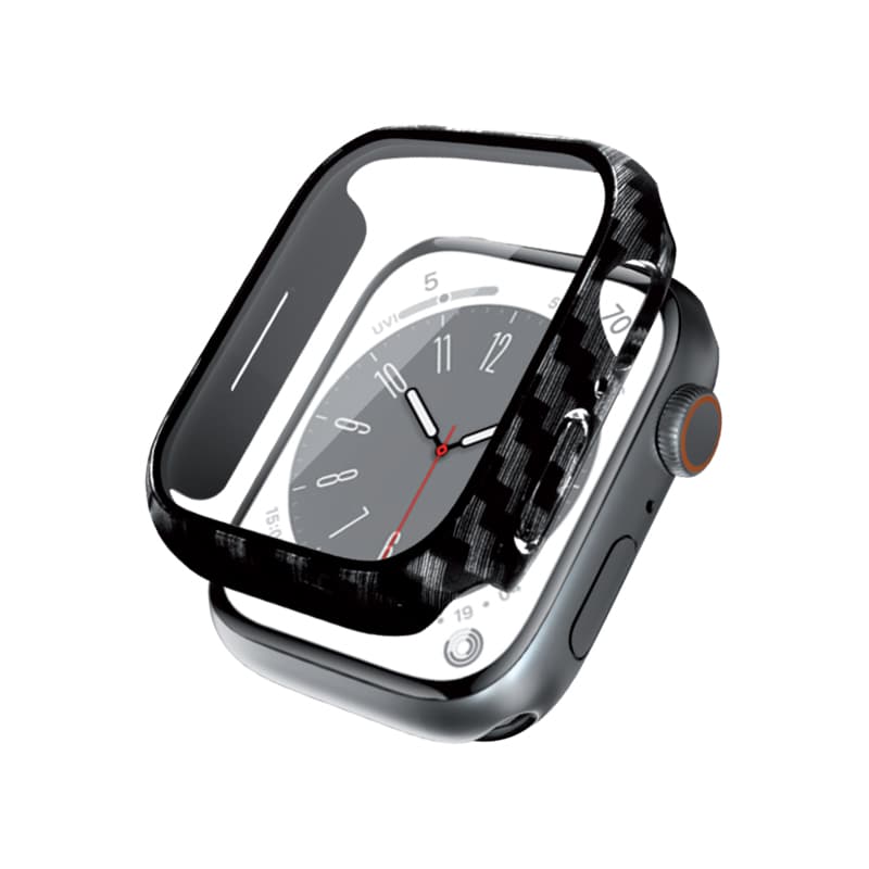Crong Hybrid Watch Case - Case with glass Apple Watch 41mm (Carbon)