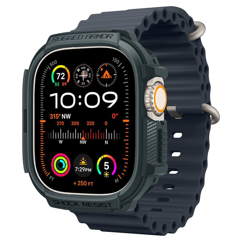 Spigen Rugged Armor - Case for Apple Watch Ultra 1/2 49 mm (Abyss Green) 3