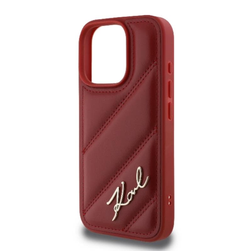 Karl Lagerfeld Quilted Signature - Case for iPhone 16 Pro Max (red) 6