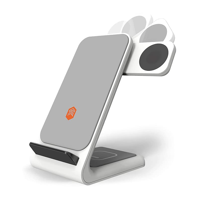 STM ChargeTree Swing 3-in-1 Charging Station for Phone, AirPods, Apple Watch - White 2