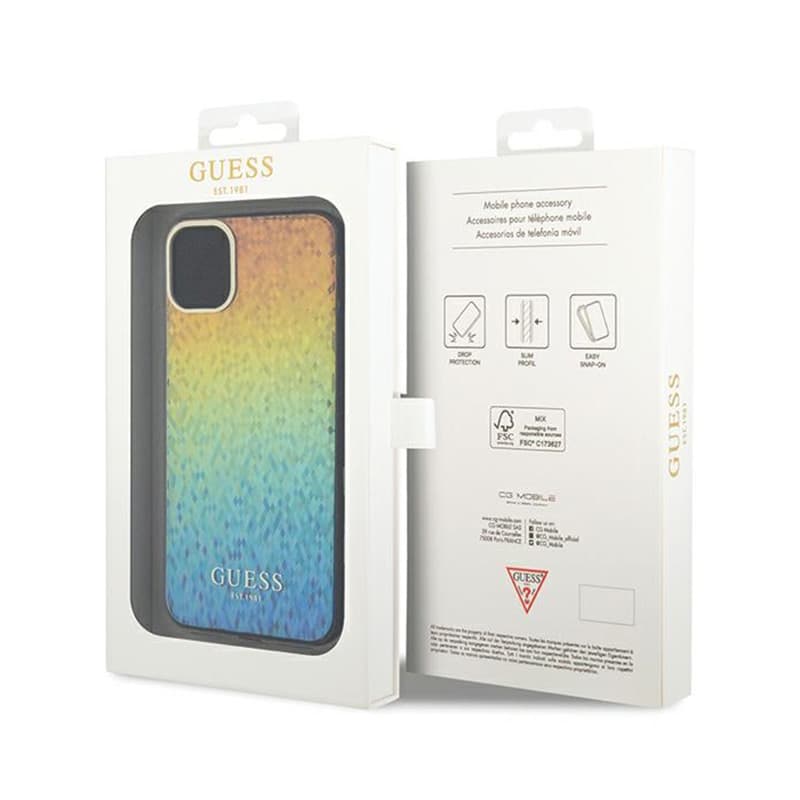 Guess IML Faceted Mirror Disco Iridescent - iPhone 11 Case (Iridescent) 7