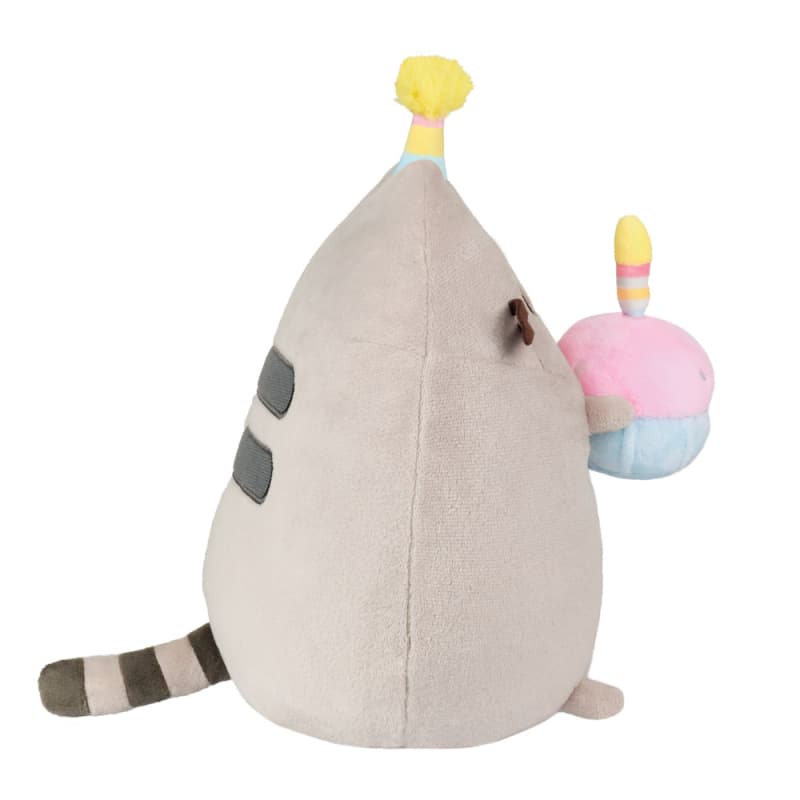 Pusheen - Plush stuffed animal with a birthday hat and a 24 cm cake 3