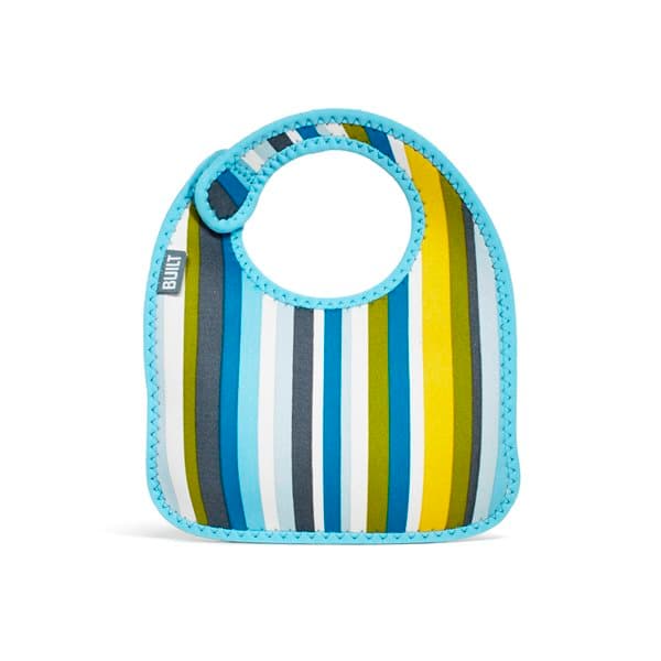 BUILT Mess Mate Set of 2 baby bib (Baby Blue Stripe) 2