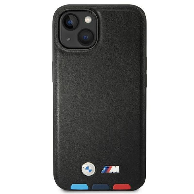 BMW Leather Hot Stamp Tricolor - Case for iPhone 14 Plus (Black) 3