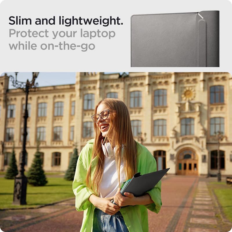 Spigen Valentinus Sleeve Laptop - 15" / 16" Notebook Case (City Grey) 5