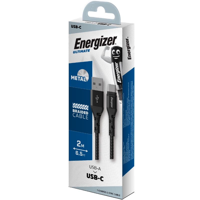 Energizer Ultimate - USB-A to USB-C connecting cable 2m (Black) 5