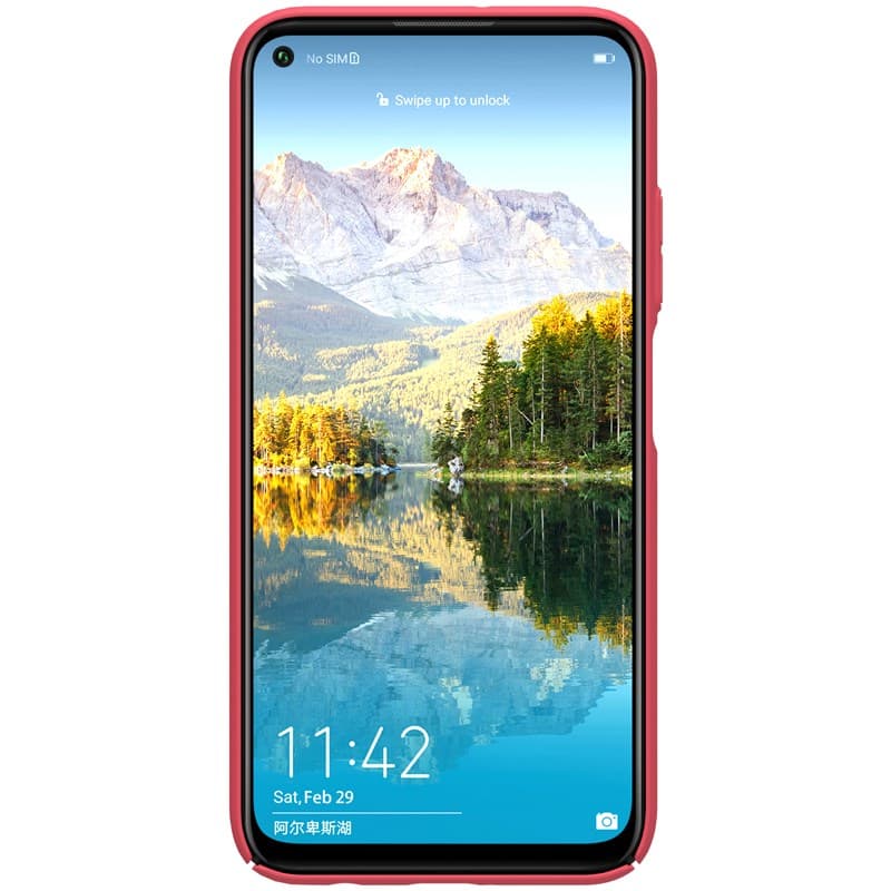 Nillkin Super Frosted Shield - Case for Huawei P40 Lite / Nova 7i / Nova 6 SE (Bright Red) 2
