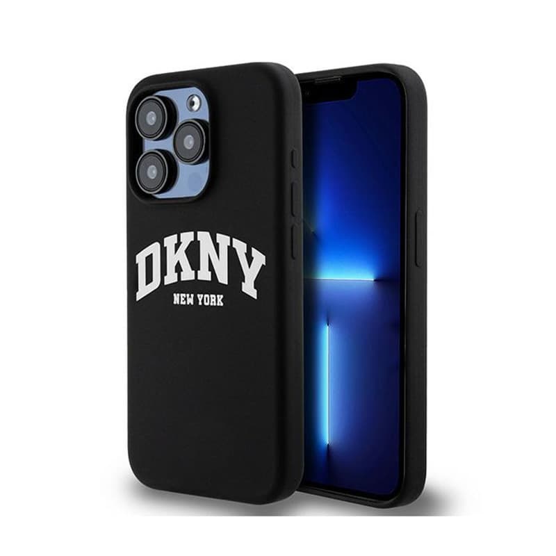 DKNY Liquid Silicone White Printed Logo MagSafe - Case for iPhone 14 Pro (black) 1