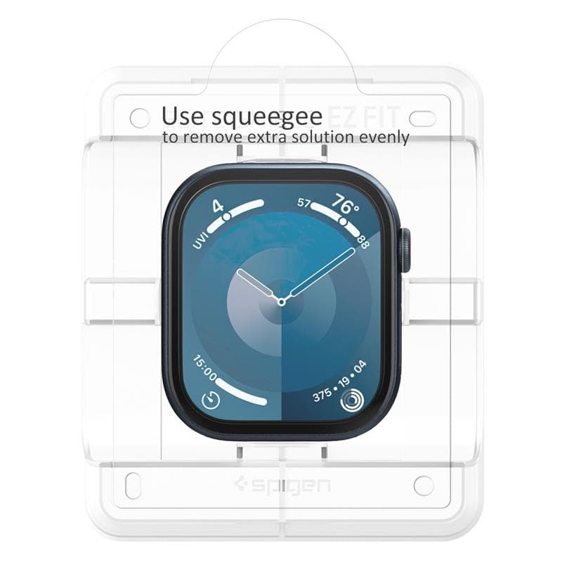 Spigen Elite Shield EZ Fit 2-Pack - Hybrid Glass Protector for Apple Watch 10 42 mm (Clear) 4