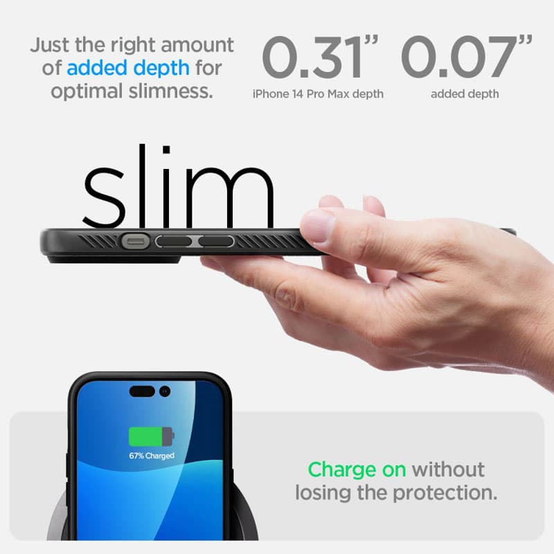 Spigen Liquid Air - Case for iPhone 14 Pro Max (Black) 6